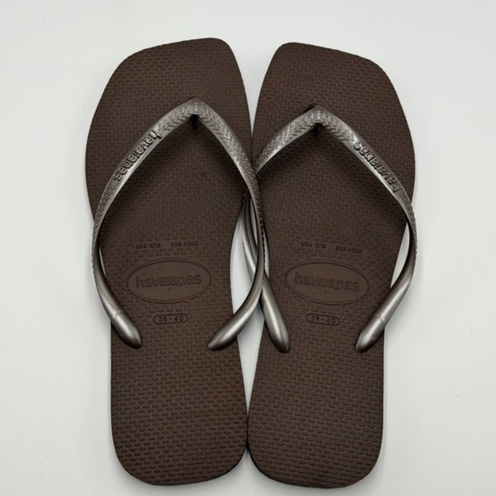SQRE0018 | W's 9/10 | Havaianas Square Solid Dark Brown - Picture 6 of 8